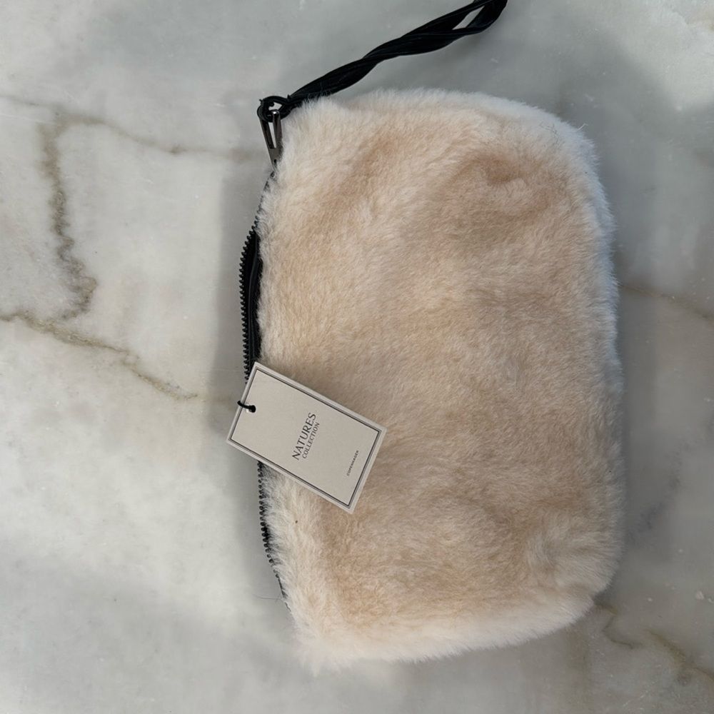Faux fur pouch